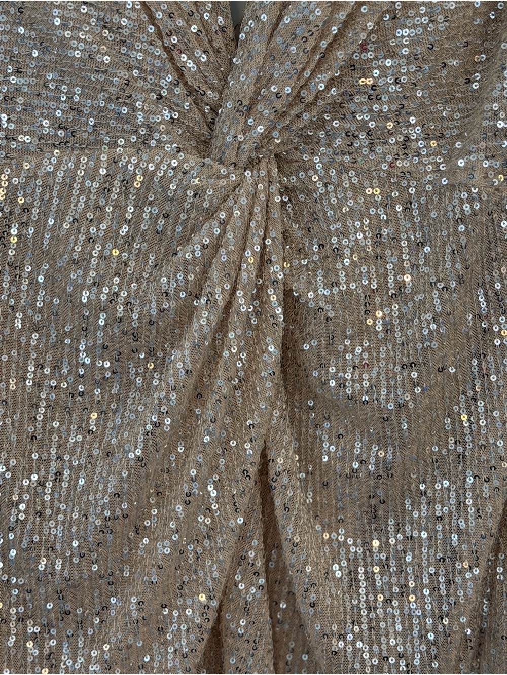 Ieena Mac Duggal 26496 Front Twist Plunging Sequined Mini Dress Size 12 - Picture 6 of 8